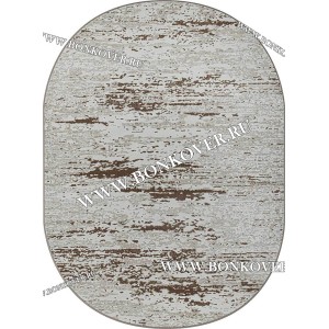 Ковер в гостиную дизайн 15 Бежево-коричневый Овал