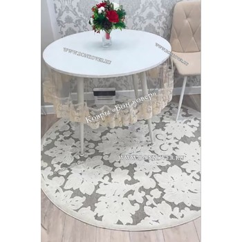 Белый Круглый Ковер Для Гостиной Дизайн 30539