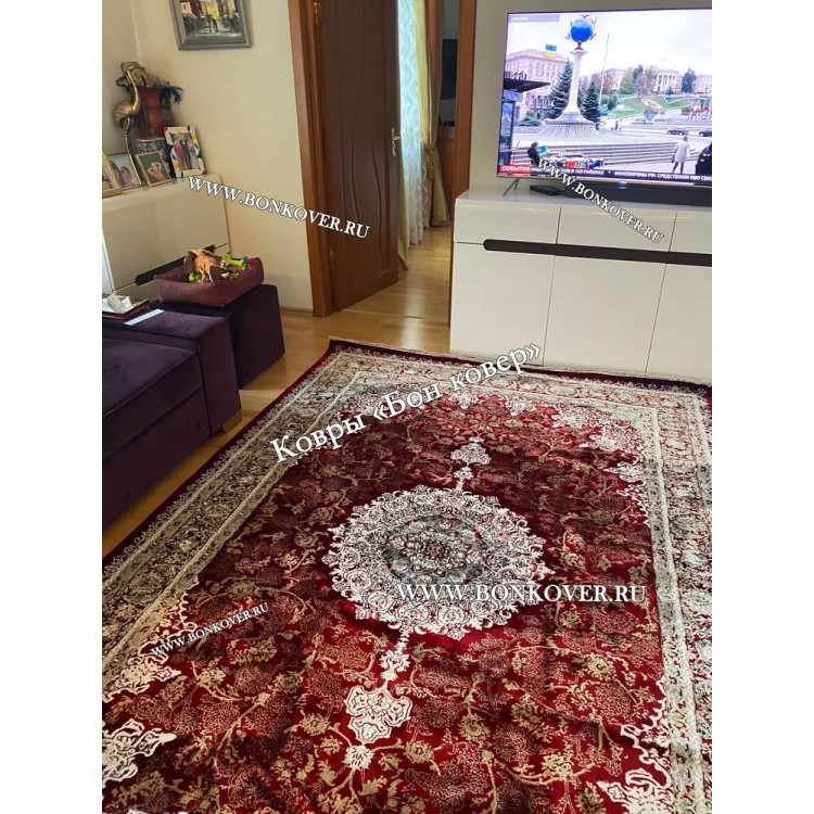 Турецкий Ковер Для Медальон Дизайн 30572 Красный