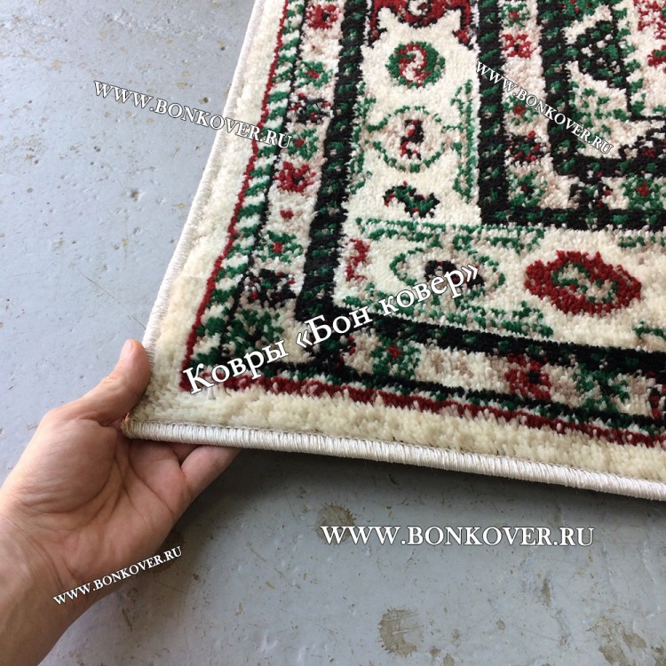 Ковер Бежевый С Красным Для Гостиной Дизайн 30692