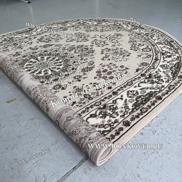 Ковер Лайт Карпет New 4 Дизайн 16 Бежево-Коричневый Овал